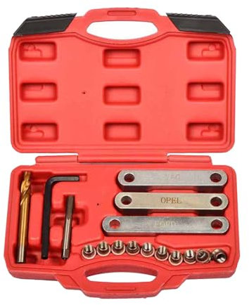 Zoomtools 16 TLG M9 x 1,25 Bremsgewinde Reparatursatz,Bremssattel-Führungsgewinde,Bremssattel Gewindereparatur Set kompatibel mit VAG Opel Ford