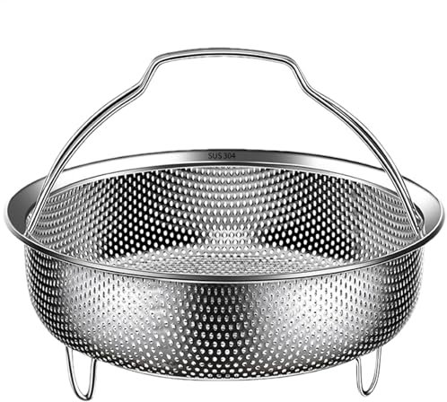 Cesta de vapor para verduras, cesta de vapor para cocinar – Pot Inserte Cesta Vapor Lavadora de Arroz – Colador de cesta de cocción al vapor impermeable, bandeja de cocción de verduras para ollas de