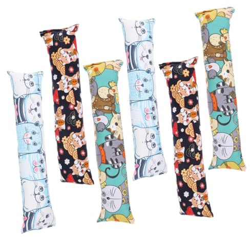 jojofuny 6pcs Catnip Pillow for Cats and Kittens Indoor Chew Resistant Cat Chewing Kitten Play to Stimulate Activity and Promote Healthy Teeth