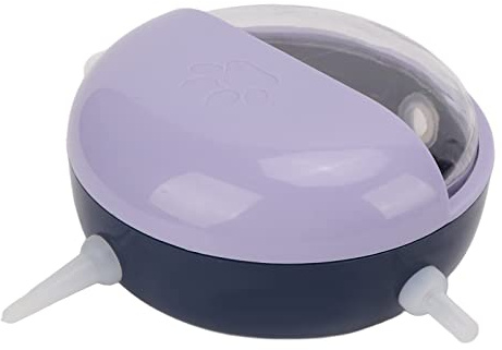 Cryfokt Mangeoire à Tétine en Silicone pour Chaton, 180ml, Sûre et Scientifique, pour Chiots, Chatons, Lapins, avec 5 Tétines (Purple)