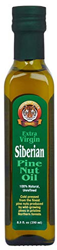 Extra Virgin Siberian Pine Nut Oil, 8.5 oz. Bottle - Premium Quality, Unrefined, 100% Natural - Supports Healthy Digestion and Overall Wellness