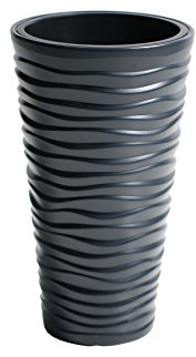 Prosper Plast Blumentopf mit herausnehmbarem Einsatz Sand Slim DPSA400 anthrazit