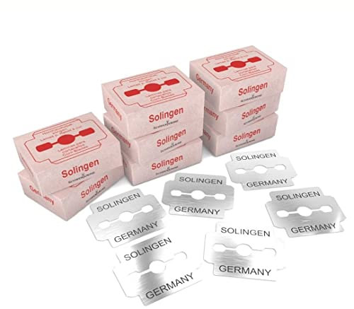 SCHWERTKRONE® Hornhauthobel Klingen [MADE IN SOLINGEN - GERMANY] - Hornhaut Hobel Klingen - Hornhauthobel Ersatzklingen - Professionelle Klingen mit Premium Qualität - Einzeln verpackt (80 Stück)