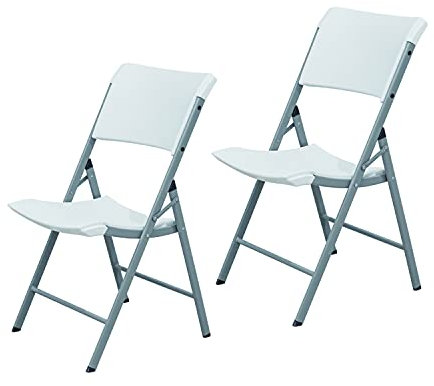 Enjoy Fit Klappstuhl - weiß - Gartenstuhl - Campingstuhl-55 * 47 * 86-（2-Pack）