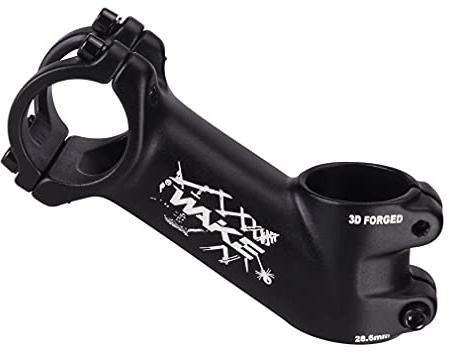 Wake MTB Stem 31.8 35 Degree 90 mm Bike Stem Mountain Bike Stem Short Handlebar Stem for Most Bicycle, Road Bike, MTB, BMX, Cycling (Light-weight, Black)