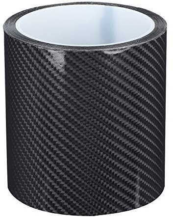 Adesivo in Fibra di Carbonio, Pellicola Protettiva in Fibra di Carbonio Nera Protezione del Bordo della Portiera Dell'auto Adesivo Antigraffio Accessorio per Auto(10CM*3M) Film