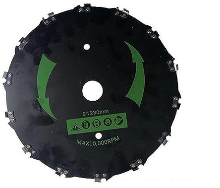 9 Pouces Coupe-Herbe Haute Puissance 10000 TR/Min dent de tronçonneuse pour Coupe-Bordures/débroussailleuses à Essence avec Moteurs 30cc (14 Dents)