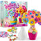 Klever Kits Blumen Bastelset für Kinder ab 3+ Jahre,Flowers Crafts Felt Kits mit Knöpfen,Filzblumen,Blumenvase,Diy Zum Basteln Kit,Geschenke für Mädchen
