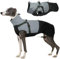 Hjumarayan Hundemantel mit Geschirr, Hundemantel Winter für Kleine Mittelgroße Grosse Hunde, Hundejacke Wasserdicht und Warm Hunde Mantel Gefüttert, Wintermantel Hund mit Geschirr, Schwarz XL
