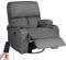Moonlight Manor Rocking Recliner Chair, Massage Rocker Recliner Chair with Vibration Massage and Heat, USB and Type-C Ports,360° Swivel Faux Leather Chairs, Living Room, Bedroom, Nursery, RV, Darkgrey