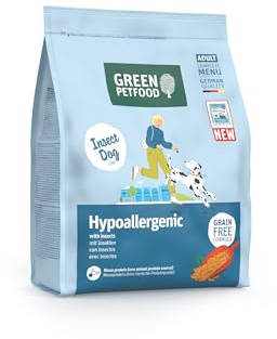 Green Petfood InsectDog Hypoallergénique aux Insectes (1 x 900 g) | Adulte | Croquettes Premium pour Chiens Adultes allergiques | sans céréales | Alimentation Durable | Qualité Allemande | Pac 1