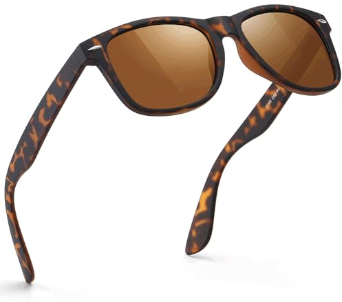 Glapeame Polarisiert-Sonnenbrille-Herren-Damen-Sonnenbrillen-Sunglasses-Men-Woman-Sonnenbrille Schwarz-UV400-Unisex-Retro-Vintage-Klassische-Polarisierte-Brille-Sportbrille，Leopard