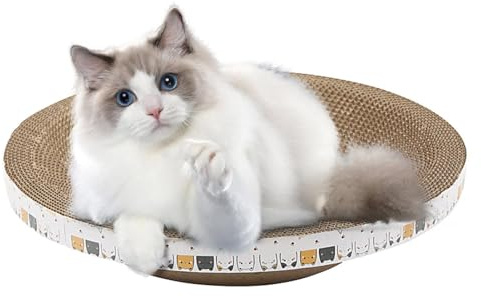Cartón para Rascar Gatos: Estructura De Diseño De Almohadilla para Rascar | De Alta Densidad En Forma De Cuenco, Accesorios Duraderos Para Muebles Con Función De Rascado, Cómoda Solución De Superficie