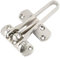 Sayayo Door Chain Lock for Front Door, Door Lock with Swing Bar Door Chain Security, Brushed Nickel, EMS570-LS