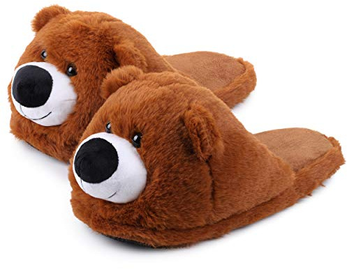 Katara Witizge - Pantofole in peluche per adulti, taglia unica, 34-44, Orsetto taglia 36 44, 36/44 EU