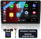 Hodozzy 32G Android Autoradio mit Wireless Carplay Android Auto 2 Din Radio Navi 9 Zoll Touchscreen Bildschirm Bluetooth/GPS Navigation/FM RDS Multimedia Player, WiFi/USB + Rückfahrkamera