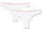 Emporio Armani Damen Essential Studs Logo 2-Pack Brasilian Unterwäsche, Bianco, S