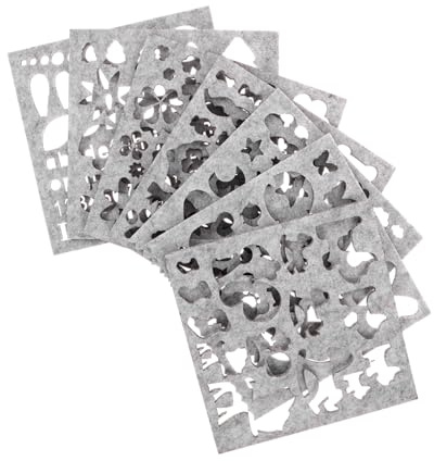 Gogogmee 7hojas Molde De Fieltro De Lana De Plantillas Para Fieltrar Aguja Herramientas Para Diy Modelado Molde Para Forma Al Bordado Para Manualidades De Fieltro