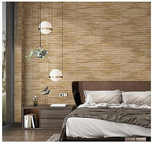 IHFMPFKJ Papel Tapiz de Rayas para Dormitorio de Adultos, Papel Tapiz 3D para Sala de Estar, Papel Tapiz Moderno Minimalista no Tejido, Rollo de Papel Tapiz en Relieve para niños y niñas.