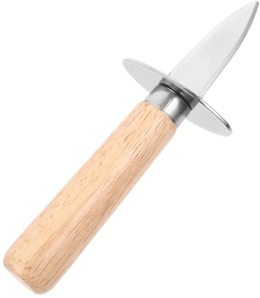 MUCKLILY Cuchillo para Ostras de Acero Inoxidable Práctico y Antideslizante Herramienta para Abrir Ostras la Cocina para Mariscos