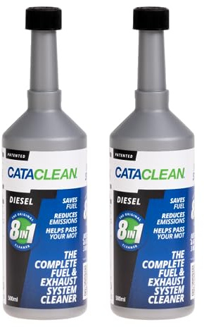 Cataclean Diesel | Complete Fuel & Exhaust Cleaner | Catalytic Converter, Valve & Injector Cleaner | Fuel Additive Formulated for Performance & Fuel Efficiency | Pre MOT Emissions Reducer | 2 x 500ml