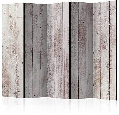 murando Raumteiler Foto Paravent Holzoptik Bretter 225x172 cm beidseitig auf Vlies-Leinwand Bedruckt Trennwand Spanische Wand Sichtschutz Raumtrenner Home Office f-C-0369-z-c