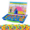 Gohytal Mosaik Steckspiel für Kinder, Mosaik Pegboard Pädagogische Pilz Nägel Puzzle Spielzeug für Jungen Mädchen Kinder für 2 3 4 5 6 Jahre