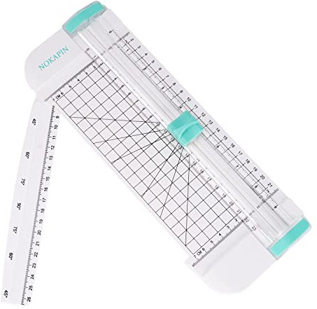 Paper Cutter,Portable Paper Trimmer,12 Inch Paper Slicer Scrapbooking Tool with Automatic Security Safeguard and Side Ruler for Craft Paper,A4 A5 Paper,Coupon, Label and Cardstoc (Green)