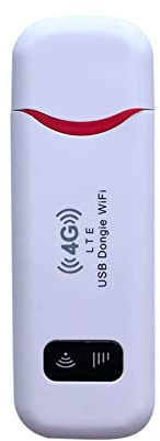 Hubceuo 4G LTE Wireless USB Dongle Mobile Hotspot 150Mbps Modem Stick Sim Card Mobile Broadband Mini 4G Router for Car Office, White, 500315948