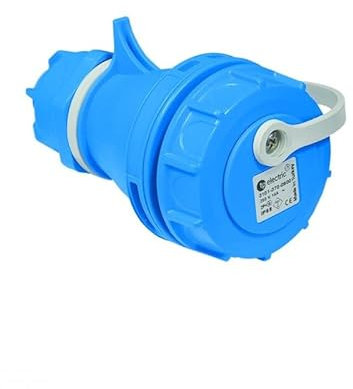 TP ELECTRIC Steckdose Hermetische Dose Tragbar Schuko Innenbereich Außenbereich 16A 230V IP 68 5283 Blau