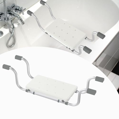 Aufun Sedile per vasca da bagno, per anziani, antiscivolo, 72 – 82 cm, per vasca da bagno, portata 150 kg, per bagno