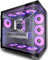 ANSAITE CASE PC ATX 9 ventole PWM ARGB preinstallate, case per PC da gioco Mid-Tower, case per computer in vetro temperato panoramico con Type-C, supporto per radiatore da 360 mm, nero