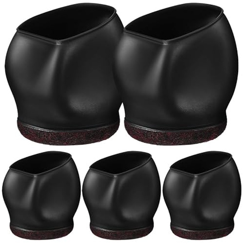 OSALADI Lot de 5 capuchons de roue de chaise - Protection du sol - Pour chaise de bureau - En TPE