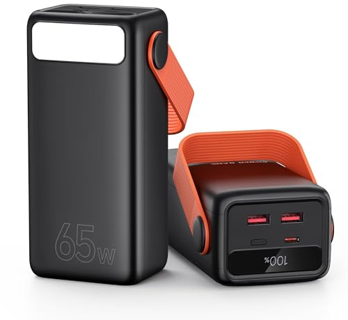 60000mAh Laptop Power Bank USB C 65W, Fast Charging 22.5W in/Output Portable Charger with LED Flashlight, High Capacity Battery Pack for iPad, Samsung, Travel, Camping, Hiking