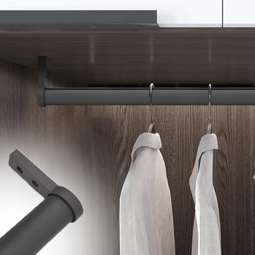 Robust 29mm metallklädstång med läderskydd för walk -in garderober justerbart klädställ med slut stöder färg c 60 cm - hållbar och stilig förvaringslösning LWX