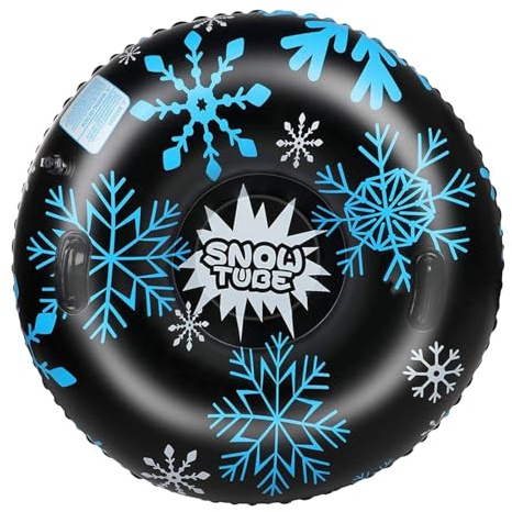 Premium proffs snötub, 110 cm uppblåsbara snödäck med handtag, 90 cm proffs snötub, släde barn, släde bob kälke däck snödäck halkdäck