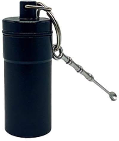 Pill Holder Keychain, Aluminum Airtight Case, Organizer Case Portable Secure Seal, Compact Storage, Travel Pill Container, Fish Oil Ear Plug Women Men Work Outdoor Gym Camping Hiking