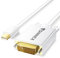 Câble Mini DisplayPort vers DVI Cable, Cable Thunderbolt a DVI Câble Mini DP to DVI, Microsoft Surface Pro 6 5 4 3 Adaptateur Mini DP a DVI pour Mac MacBook Pro Air Surface Book ThinkPad 2M