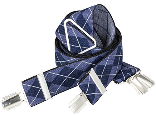 LINDENMANN Hosenträger Herren X-Form, Größe/Size:120, Farbe/Color:blau