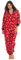 NORMANN-Wäschefabrik Wunderschöner Damen Jumpsuit, Overall mit Kapuze im winterlichen Design - 291 267 97 951, Farbe:rot, Größe2:48/50