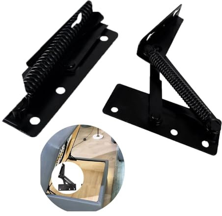 [2-teilig] Klappbett, Scharnier-Mechanismus, Hebemechanismus, Faultier-Sofa-Halterung, selbstsicherndes Scharnier, Zubehör für Möbel (schwarz)
