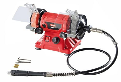 Valex EX75 Smerigliatrice da Banco Combinata, 150W, albero flessibile 1m e 85 accessori inclusi