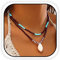 Reaky Boho-Perlenketten, mehrlagige Halskette, 2 Stück, Muschelanhänger, Halsketten, Sommer-Strand-Accessoires für Frauen, Kunststoff