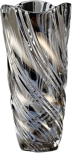 Duscdesp Blumenvase Glas, 24 cm Kristall Vase Modern Glasvase Gross, Nordic Hohe Blumen Vasen Groß Tulpen Sträuße Glasvasen Deko Geschenk für Hochzeit, Tischdeko, Housewarming Party, Muttertags