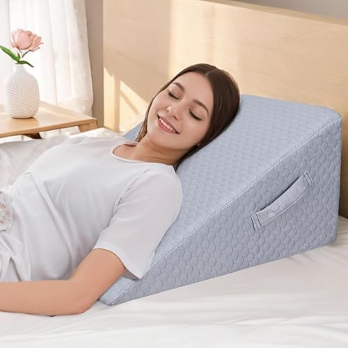 INFANZIA Coussin compensé polyvalent pour lit et canapé, mousse haute densité, coussin de lecture ergonomique pour apnée du sommeil, coussin de livre pour le reflux des jambes, coussin de dos parfait