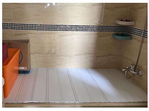 Vassoio da bagno pieghevole in PVC, antipolvere, copertura isolante per vasca da bagno al latte, spa, spessore 1,2 cm, supporto fino a 40 kg (80 x 165 x 1,2 cm)