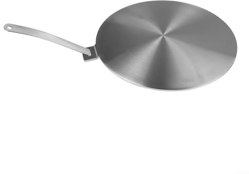 Placa difusora de acero inoxidable para cocinas de inducción, perfecta para resultados de cocción uniformes (28 cm)