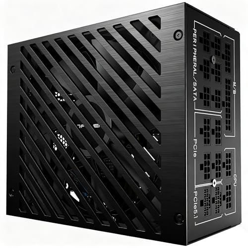 LC-POWER 1000W Netzteil PC - 80 Plus Platinum Effizienz - ATX 3.1 Netzteil - PCIe 5.1 - Vollmodular - 135mm Lüfter - Leises Gaming Netzteile