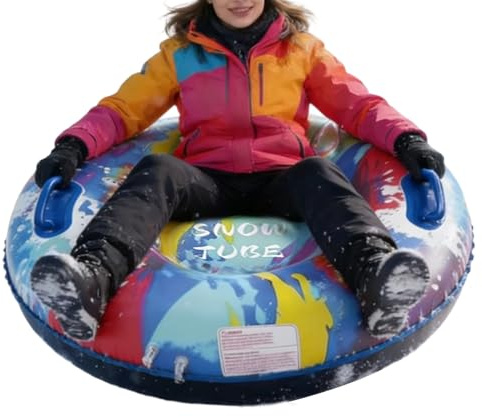 Tubo de nieve inflable para trineo, resistente de 40 hilos de PVC para exteriores, trineo grande de 36,2 pulgadas para familia, amigos, niños y adultos, 1000 g, duradero, 1 unidad