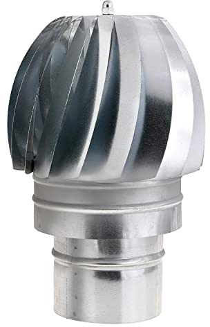 Wolfpack Sombrero Extractor Galvanizado para Estufa, Chimenea, Extracción de Humos, Para tubo Ø 110 mm.